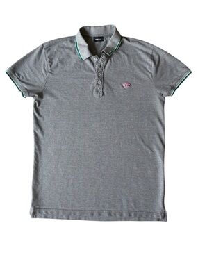 Diesel Men's Gray 100% Cotton Polo Shirt Size Large